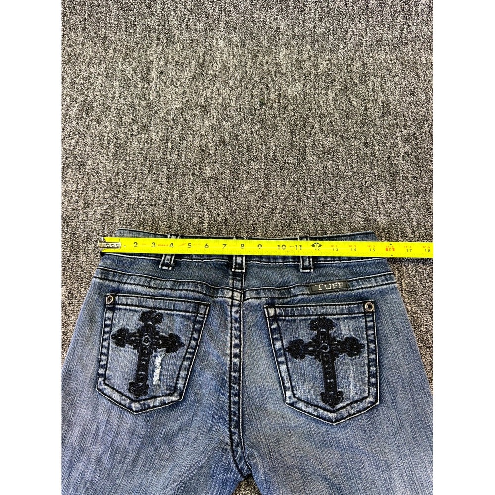 Cowgirl Tuff Co. Shorts Womens 30 Blue Denim Low Rise Light Wash Frayed Hem - Picture 16 of 16